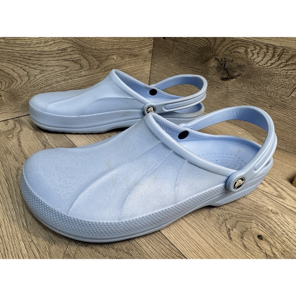 Crocs Light Blue Clogs Sling Back Shoes Sandals Men's Size 13 Slides